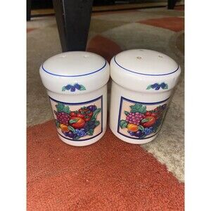 Certified International Eileen Rosenfeld Salt And Pepper Set White Flowers